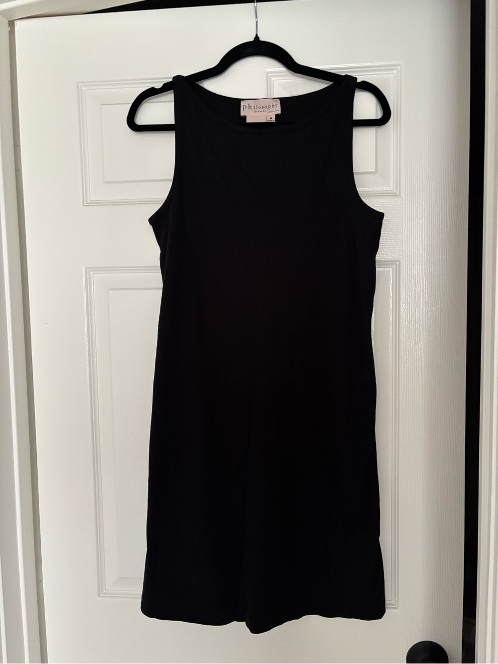 Philosophy Dresses Black 100% Cotton Sleeveless Shift Dress Medium - NWOT